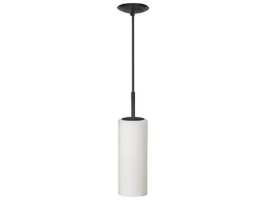 Dainolite Paza 1-Light Matte Black White Cylinder Mini Pendant DN83202MBWH