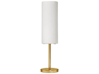 Dainolite Paza Aged Brass White Glass Table Lamp DN83205AGBWH