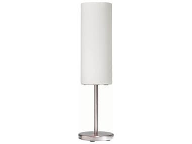Dainolite Paza Satin Chrome White Glass Table Lamp DN83205SCWH