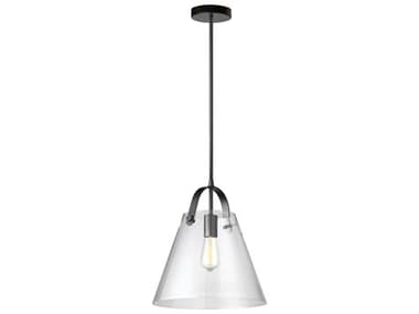 Dainolite Polly 1-Light Matte Black Drum Pendant DN871PBK