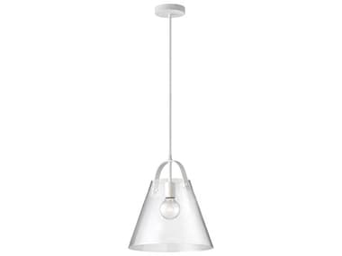 Dainolite Polly 1-Light White Drum Pendant DN871PWH