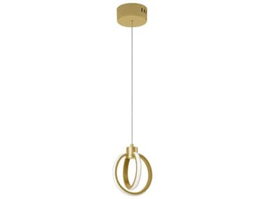 Dainolite Parson 1-Light Aged Brass White Round Mini Pendant DN9228614LEDPAGB