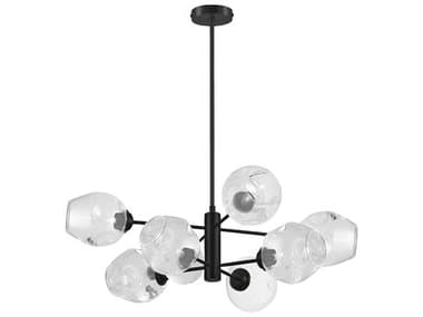 Dainolite Abii 8-Light Matte Black Globe Chandelier DNABI268PMBCLR