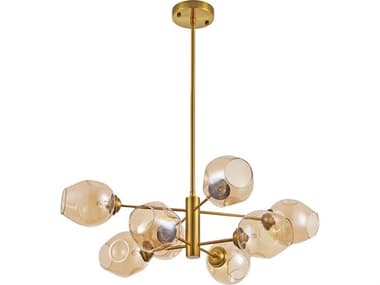 Dainolite Abii 8-Light Vintage Bronze Champagne Globe Chandelier DNABI268PVB
