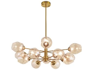 Dainolite Abii 12-Light Vintage Bronze Champagne Globe Tiered Chandelier DNABI3312PVB