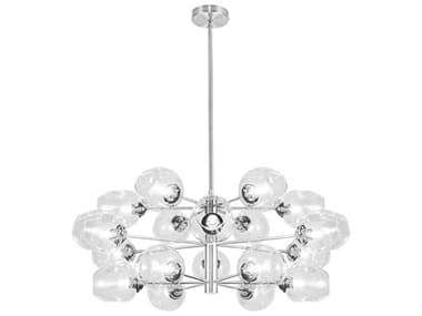 Dainolite Abii 18-Light Polished Chrome Globe Tiered Chandelier DNABI3318CPCCLR