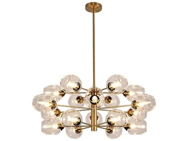 Dainolite Abii 18-Light Vintage Bronze Champagne Globe Tiered Chandelier DNABI3318CVBCHN