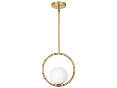 Dainolite Adrienna 1-Light Aged Brass Globe Mini Pendant DNADR101PAGB
