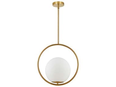 Dainolite Adrienna 1-Light Aged Brass Globe Pendant DNADR161PAGB