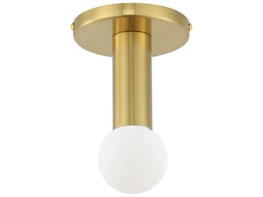 Dainolite Adams 1-Light Aged Brass Flush Mount DNADS41FHAGB