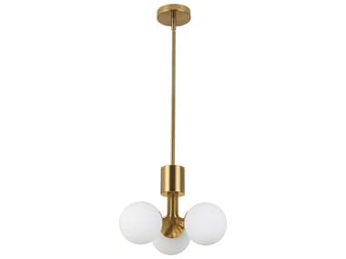 Dainolite Amanda 3-Light Aged Brass Globe Pendant DNAMA153PAGB