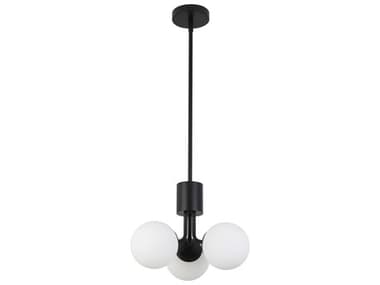 Dainolite Amanda 3-Light Matte Black Globe Pendant DNAMA153PMB