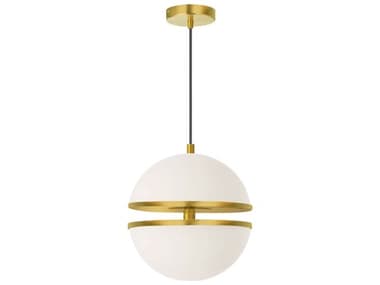 Dainolite Atomic 2-Light Aged Brass Globe Mini Pendant DNAMC1330LEDPAGB