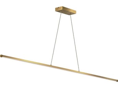 Dainolite Array 1-Light Aged Brass Linear Island Pendant DNARY4830LEDHPAGB