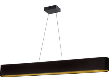 Dainolite Aubrey 1-Light Matte Black Gold Linear Island Pendant DNAUBR5030HPMB698