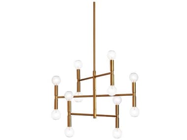 Dainolite Ava 12-Light Vintage Bronze Linear Tiered Chandelier DNAVA2012CVB