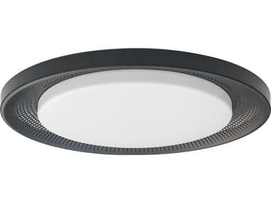 Dainolite Boullier 1-Light Matte Black Round Flush Mount DNBLL1730LEDFHMB