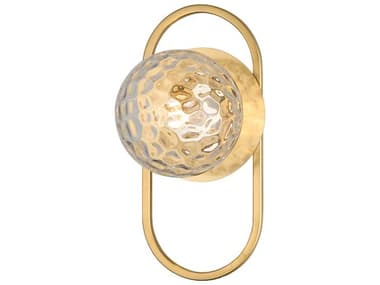 Dainolite Burlat 1-Light Aged Brass Gold Wall Sconce DNBUR121WAGBCLR