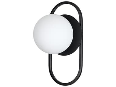 Dainolite Burlat 1-Light Matte Black Wall Sconce DNBUR121WMBWH