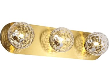 Dainolite Burlat 3-Light Aged Brass Vanity Light DNBUR3WAGBCLR