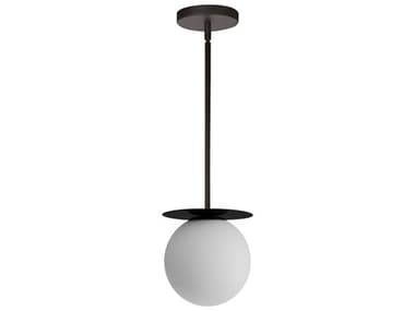 Dainolite Burlat 1-Light Matte Black White Globe Mini Pendant DNBUR51PMBWH