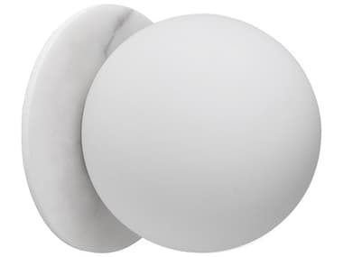 Dainolite Burlat 1-Light Alabaster White Wall Sconce DNBUR51WMWALB