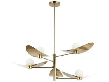 Dainolite Christobel 5-Light Aged Brass Chandelier DNCBL405CAGB
