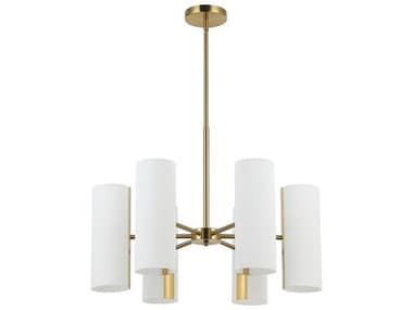 Dainolite Cleta 6-Light Aged Brass Cylinder Chandelier DNCEA246CAGB