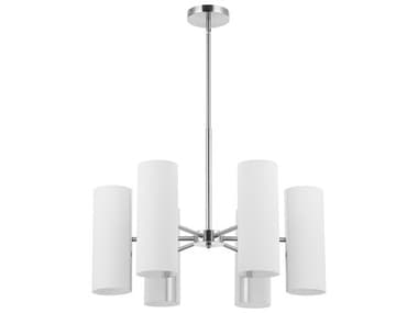 Dainolite Cleta 6-Light Satin Chrome Cylinder Chandelier DNCEA246CSC