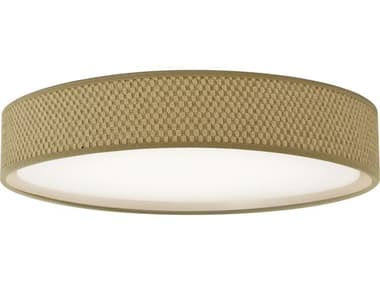 Dainolite Corinne 1-Light Natural Brown Drum Flush Mount DNCFLD1522NAT