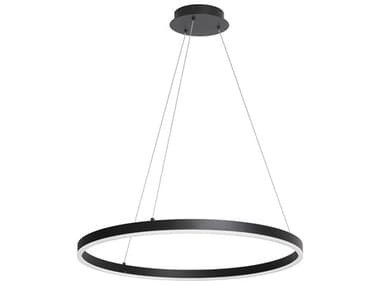 Dainolite Circulo 1-Light Matte Black Round Pendant DNCIR2434C5CCTMB