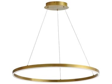 Dainolite Circulo 1-Light Aged Brass Round Pendant DNCIR3263C5CCTAGB