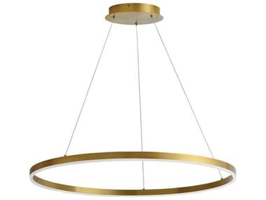 Dainolite Circulo 1-Light Aged Brass Round Pendant DNCIR3263CAGB