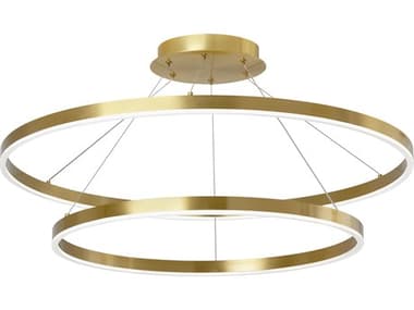 Dainolite Circulo 1-Light Aged Brass Round Pendant DNCIR3397CAGB