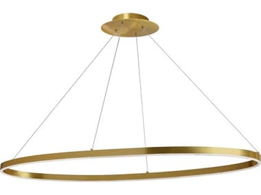 Dainolite Circulo 1-Light Aged Brass White Bronze Round Island Pendant DNCIR4463CAGB