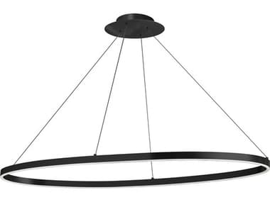 Dainolite Circulo 1-Light Matte Black White Round Island Pendant DNCIR4463CMB