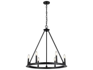 Dainolite Colby 6-Light Matte Black Candelabra Chandelier DNCLB266CMB