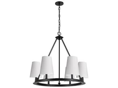 Dainolite Colby 6-Light Matte Black Chandelier DNCLB306CMB790