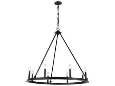 Dainolite Colby 8-Light Matte Black Candelabra Chandelier DNCLB368CMB