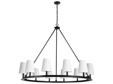 Dainolite Colby 12-Light Matte Black White Candelabra Chandelier DNCLB5212CMB790