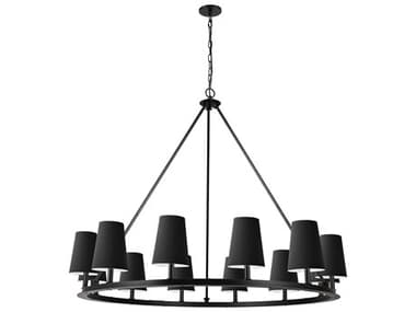 Dainolite Colby 12-Light Matte Black Candelabra Chandelier DNCLB5212CMB797