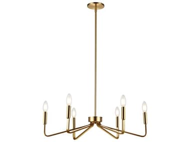 Dainolite Clayton 6-Light Aged Brass Candelabra Chandelier DNCLN266CAGB