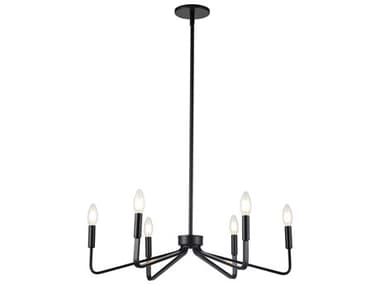 Dainolite Clayton 6-Light Matte Black Candelabra Chandelier DNCLN266CMB