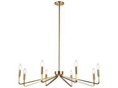 Dainolite Clayton 8-Light Aged Brass Candelabra Chandelier DNCLN388CAGB