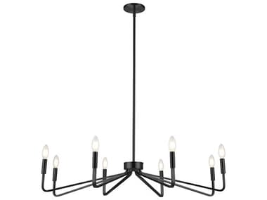 Dainolite Clayton 8-Light Matte Black Candelabra Chandelier DNCLN388CMB