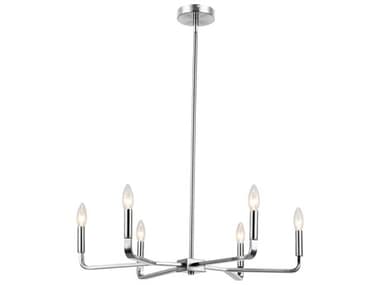Dainolite Colette 6-Light Polished Chrome Candelabra Chandelier DNCLT246PC