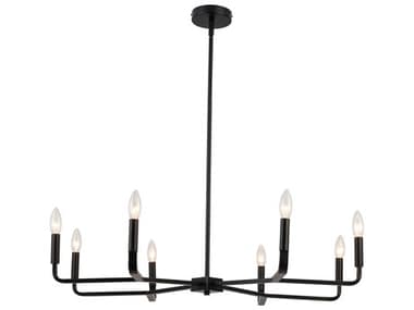 Dainolite Colette 8-Light Matte Black Candelabra Chandelier DNCLT328MB