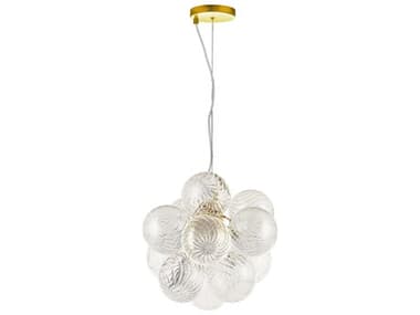 Dainolite Charlize 3-Light Aged Brass Globe Pendant DNCLZ133PAGB