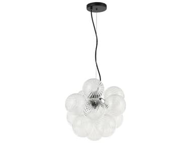 Dainolite Charlize 3-Light Matte Black Globe Pendant DNCLZ133PMB