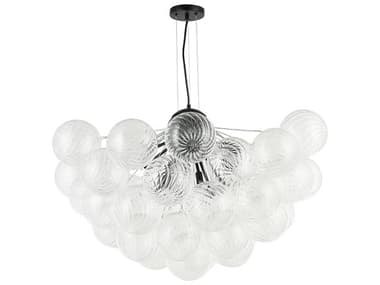 Dainolite Charlize 12-Light Matte Black Globe Chandelier DNCLZ3612CMB